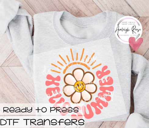 Hello Summer Daisy DTF Transfer