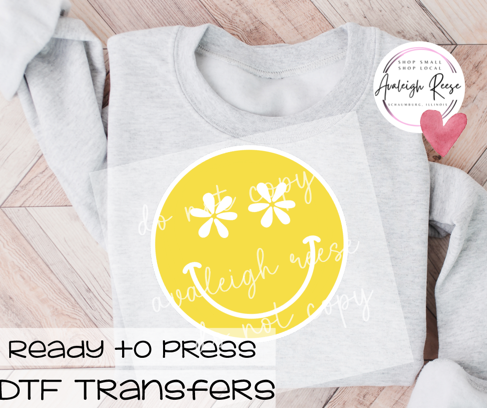 Daisy Smiley DTF Transfer