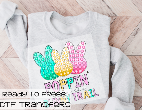Poppin Down the Bunny Trail DTF Transfer