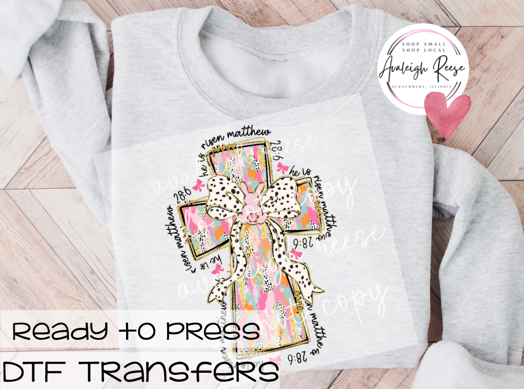 Brushstroke Cross Easter DTF Transfer