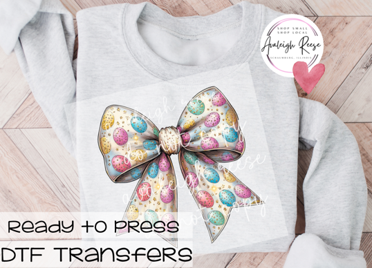 Easter Egg Bow DTF Transfer
