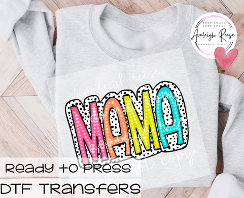 Mama Dalmation Dots  DTF Transfer