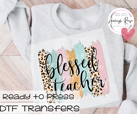 Blessed Teacher DTF Transfer