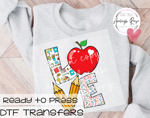 Love Apple DTF Transfer