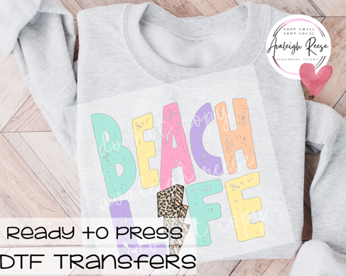 Beach Life DTF Transfer