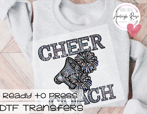 Faux Sparkle Cheer Coach DTF Transfer