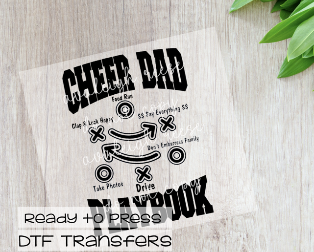 Cheer Dad Playbook DTF Transfer