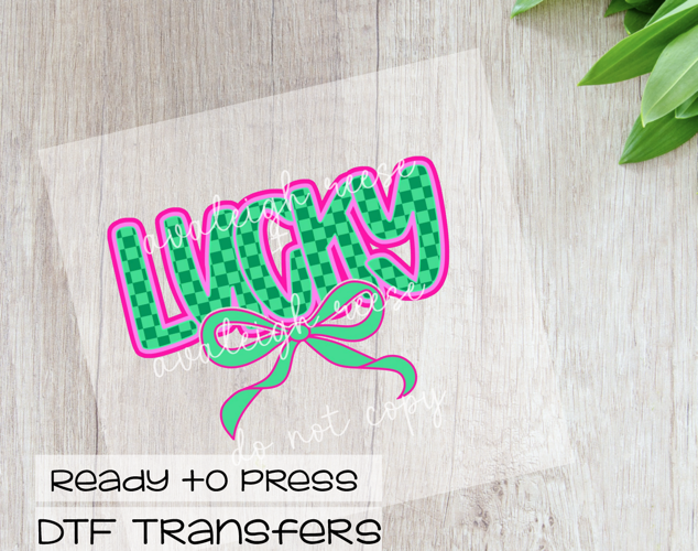 Lucky Checkered DTF Transfer