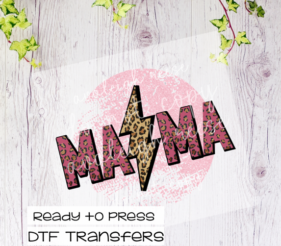 Mama Lightning Bolt  DTF Transfer