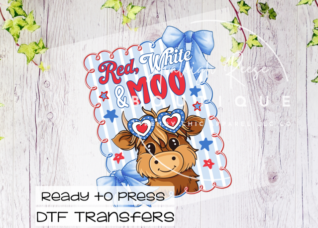 Red White & Moo DTF Transfer