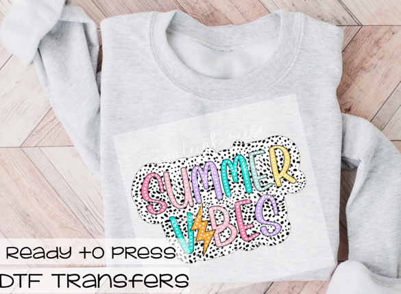 Summer Vibes Dalmation Dots DTF Transfer