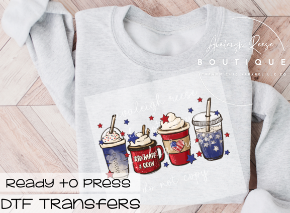 Red White & Brew  DTF Transfer