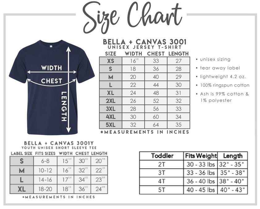 the size chart for a women's t - shirt