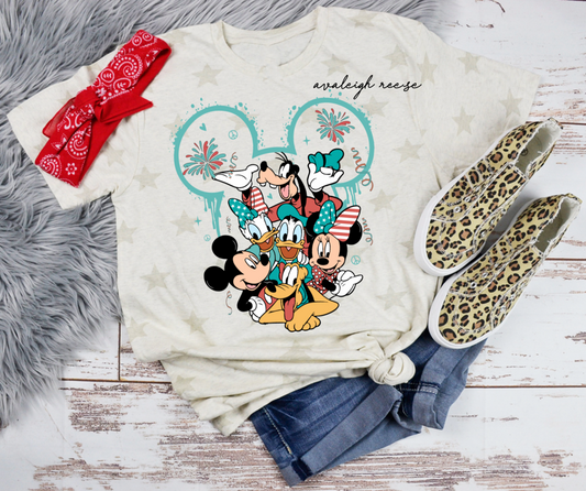 Vintage Mickey and Friends Patriotic Tees