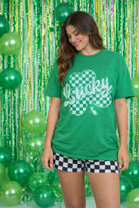 Lucky Distressed Sweatshirt or Tee