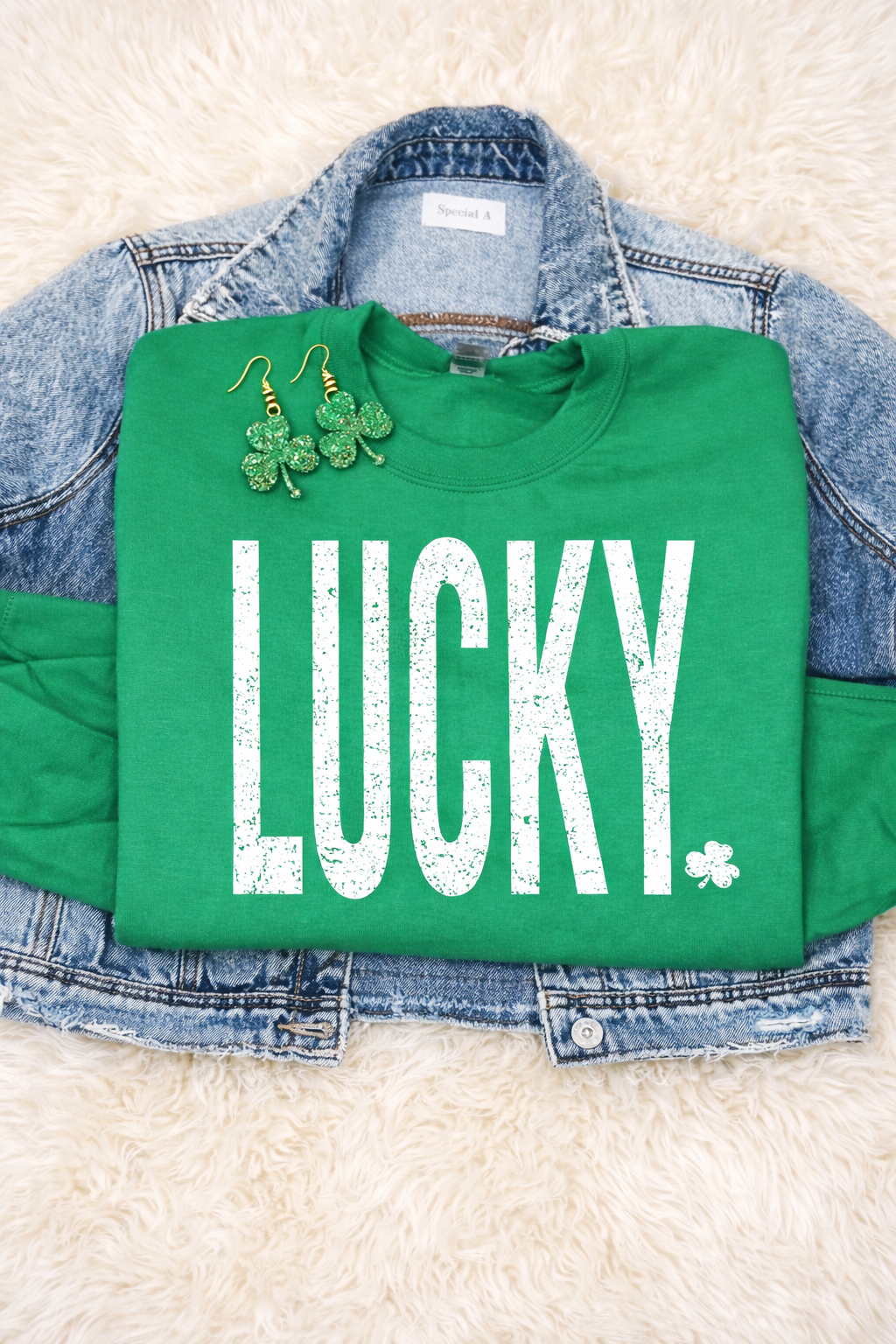 Lucky (Distressed) Sweatshirt or Tee