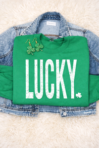 Lucky (Distressed) Sweatshirt or Tee