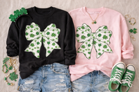 Shamrock Bow Sweatshirt or Tee