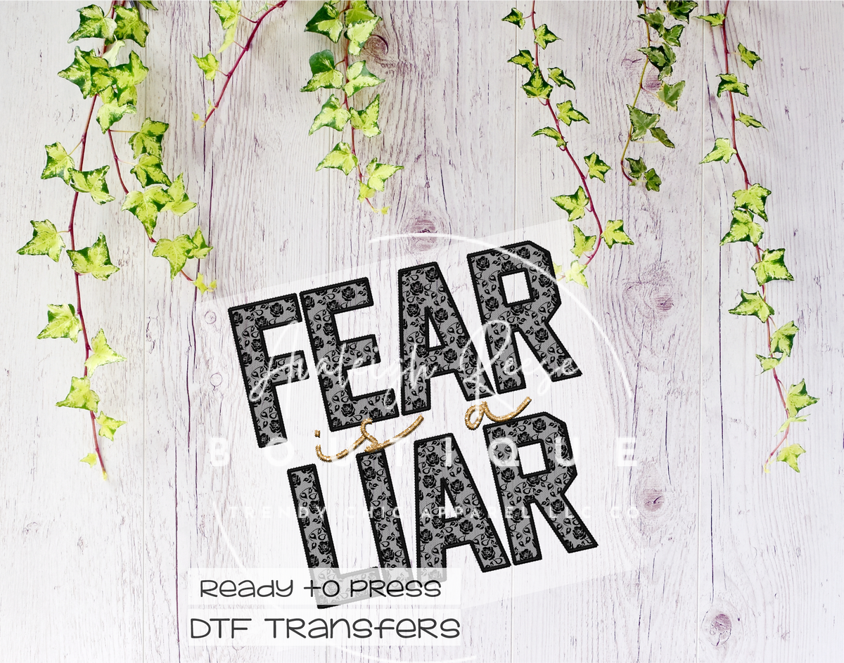 Fear is a Liar DTF Transfer