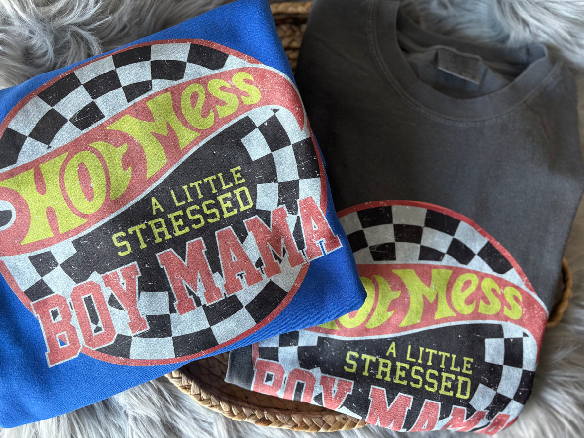 Hot Mess Boy Mama Sweatshirts & T-Shirts