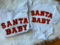 Santa Baby Chenille Patch Shirts for Babies & Toddlers