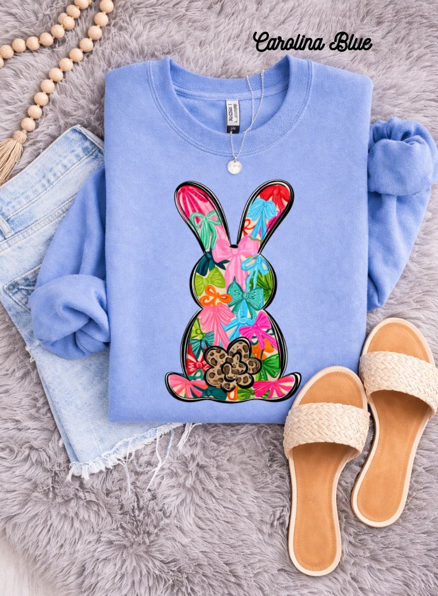 Bow Leopard Bunny T-Shirts & Sweatshirts