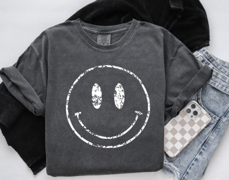 Distressed Smiley Sweatshirts & T-Shirts