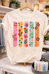 Fresh Floral Boho Striped Sweatshirts & T-Shirts