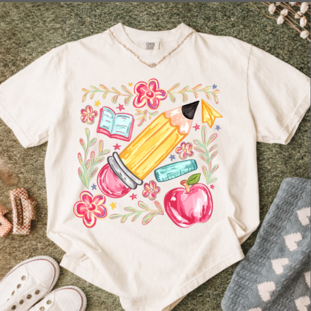Brushstroke Floral Teacher Sweatshirts & T-Shirts