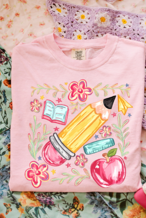 Brushstroke Floral Teacher Sweatshirts & T-Shirts