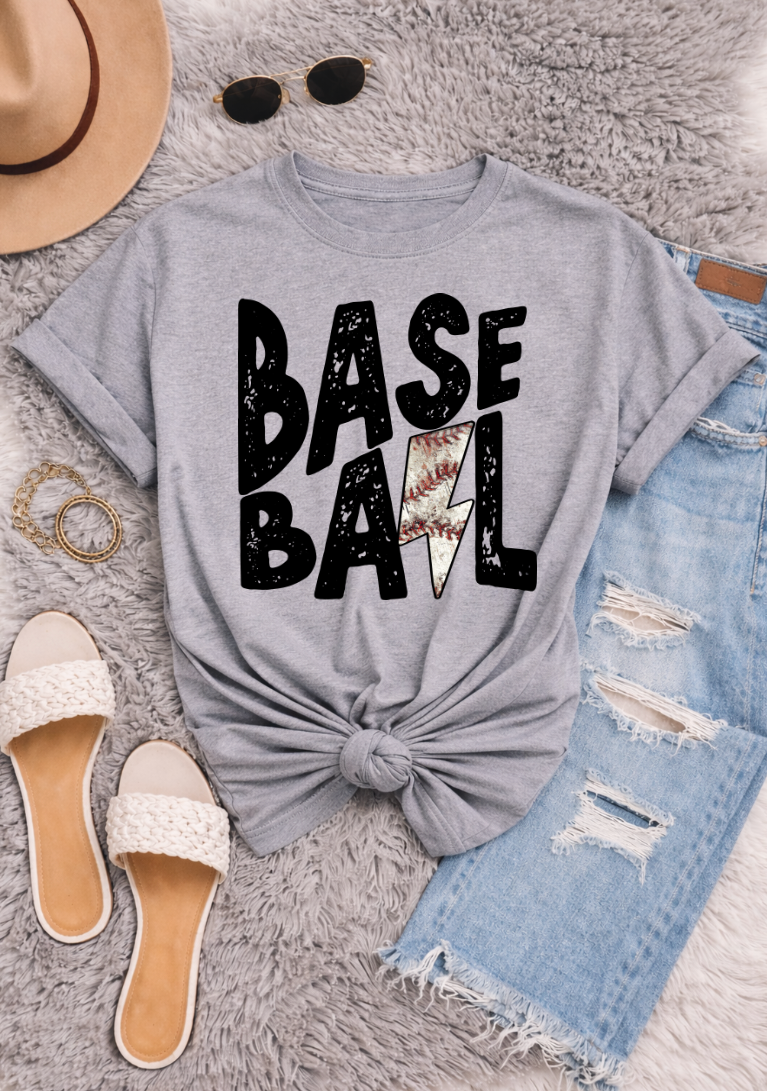 Baseball Lightning Bolt T-Shirts & Sweatshirts