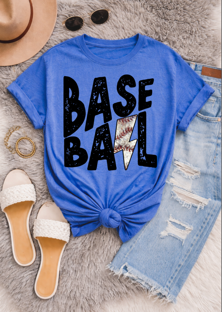 Baseball Lightning Bolt T-Shirts & Sweatshirts