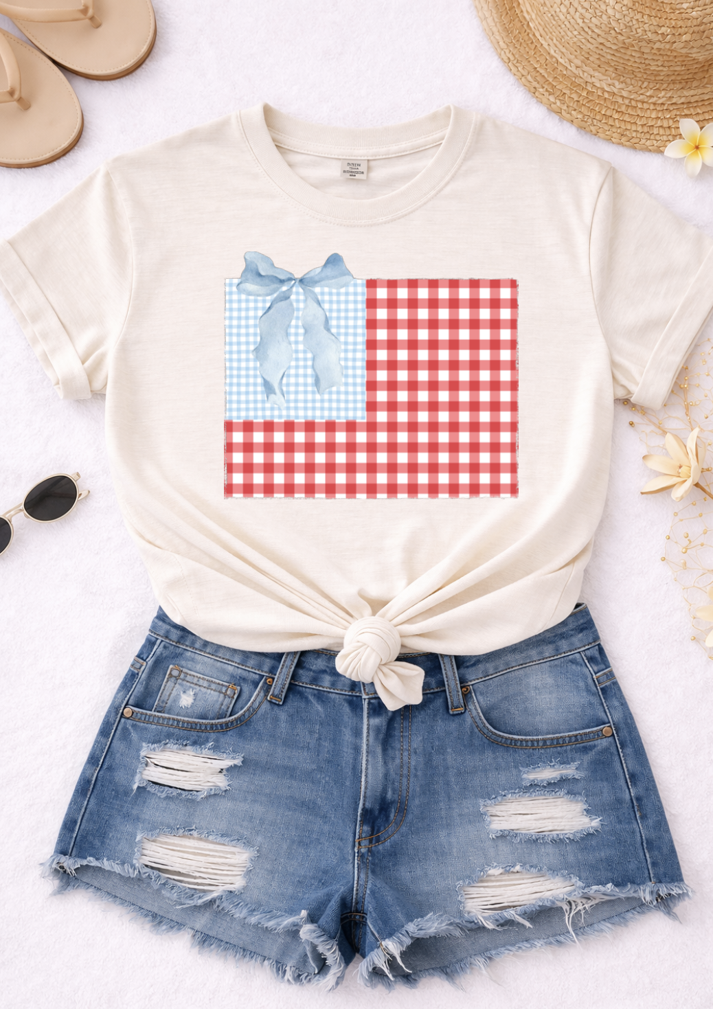 Gingham Flag Sweatshirts & T-Shirts