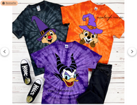 Spooky Disney Characters - Halloween Character Shirts - Disney Family Shirts - Group Shirts - Halloween Tie Dye Shirts