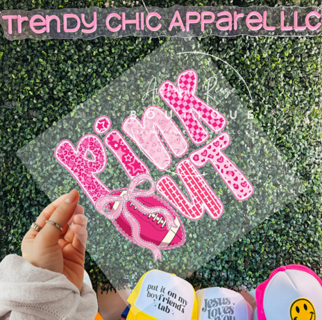 Pink Out Patterns DTF Transfer