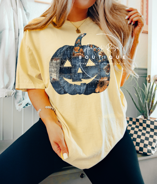 Denim Pumpkin Sweatshirts & T-Shirts