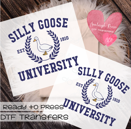 Silly Goose University DTF Transfer