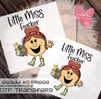 Little Miss Teacher DTF Transfer