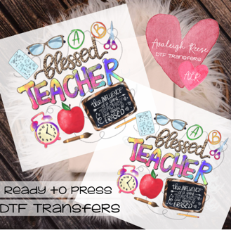 Blessed Teacher DTF Transfer