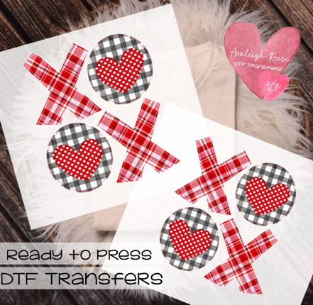 XOXO Plaid/Checkered DTF Transfer