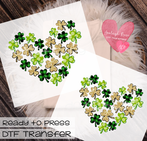 Shamrock Heart  DTF Transfer