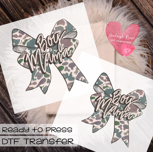 Boy Mama Bow DTF Transfer