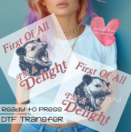 First of all I'm a delight DTF Transfer