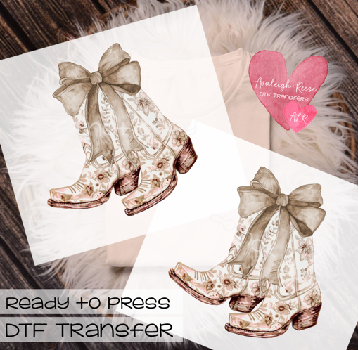 Cowgirl Boots DTF Transfer