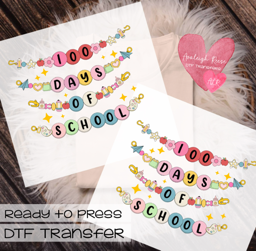 100 Days of School DTF Transfer