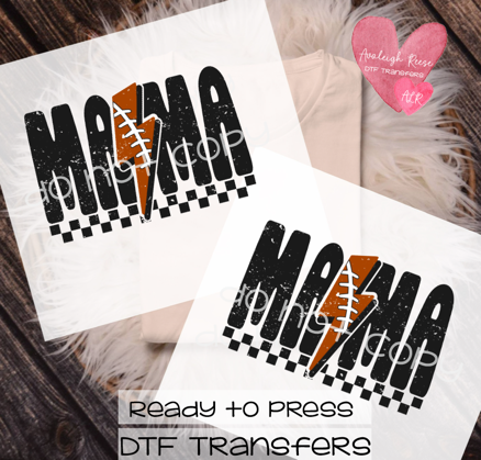 Mama Football Lightning Bolt Transfer (Copy)