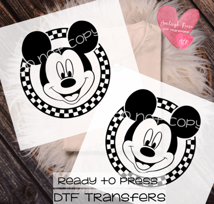 Retro Mickey Checkered Transfer