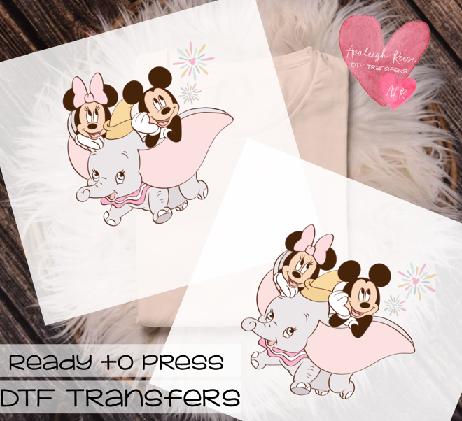 Minnie and Mickey Dumbo Transfer