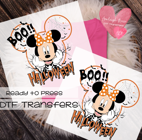 Boo Halloween Minnie Transfer