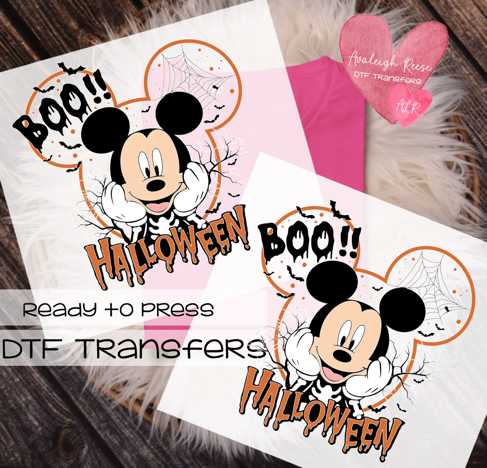 Boo Halloween Mickey Transfer